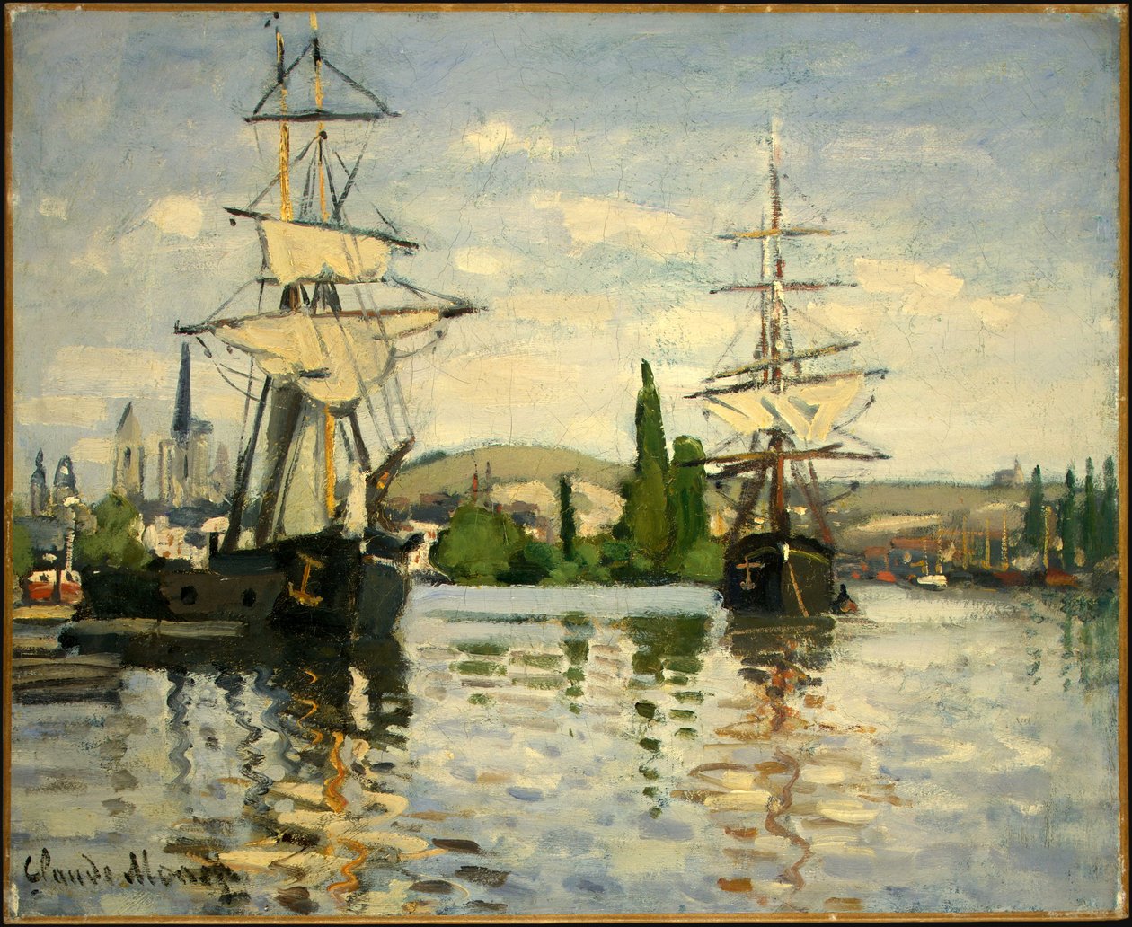 Navi sulla Senna a Rouen da Claude Monet
