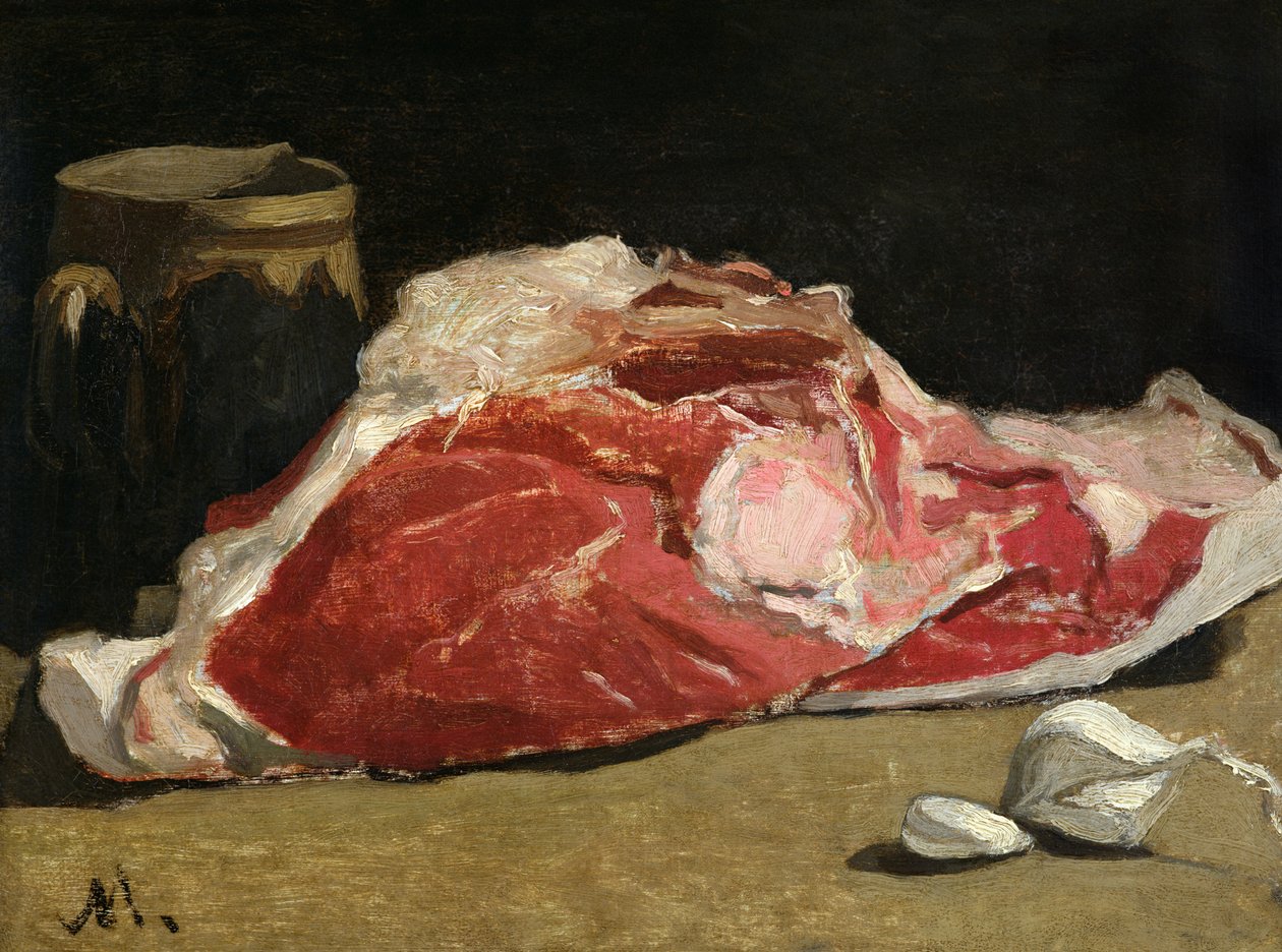 Natura Morta, il Pezzo di Carne, 1864 da Claude Monet