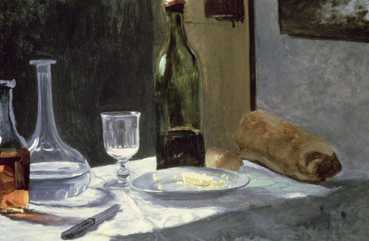Natura morta con bottiglie da Claude Monet