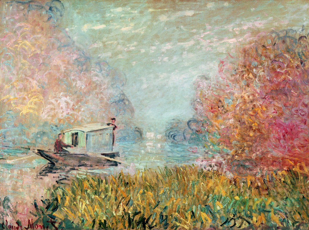 Lo studio della barca sulla Senna, 1875 da Claude Monet