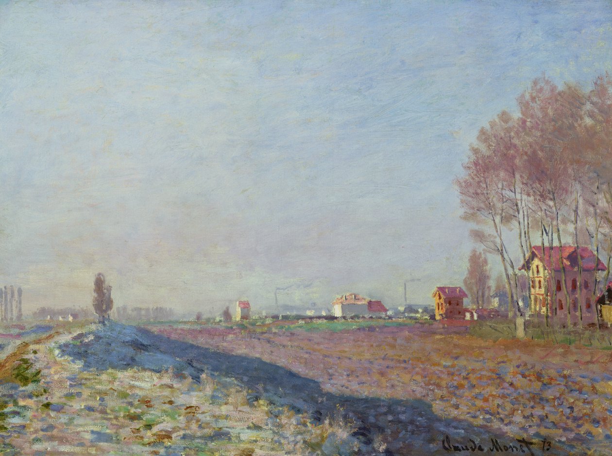 La pianura di Colombes, brina bianca, 1873 da Claude Monet