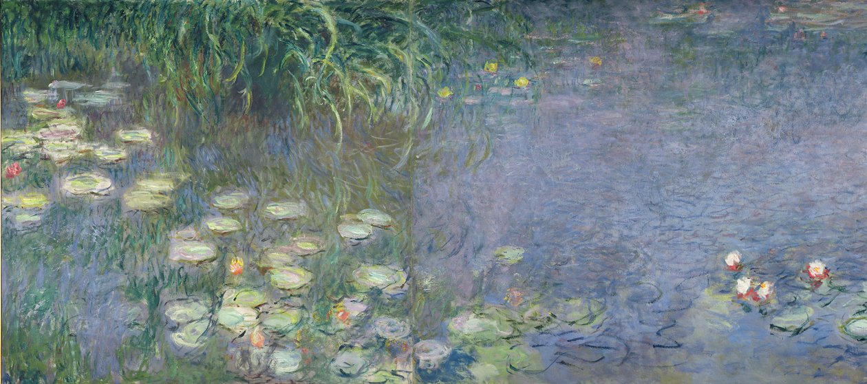 Ninfee: Mattina, 1914-18 (sezione sinistra) da Claude Monet