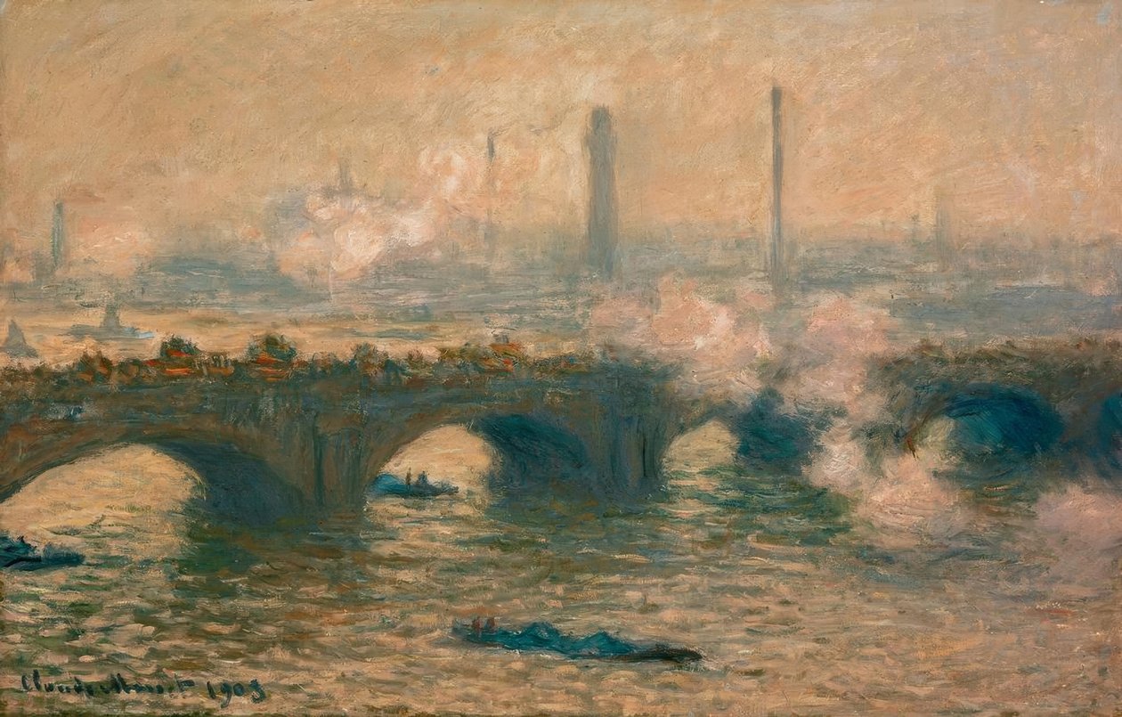 Ponte di Waterloo, tempo grigio da Claude Monet