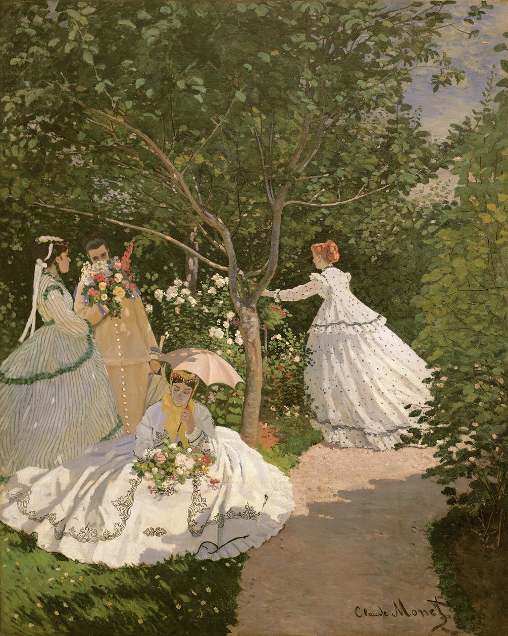 Donne in giardino, 1866 da Claude Monet