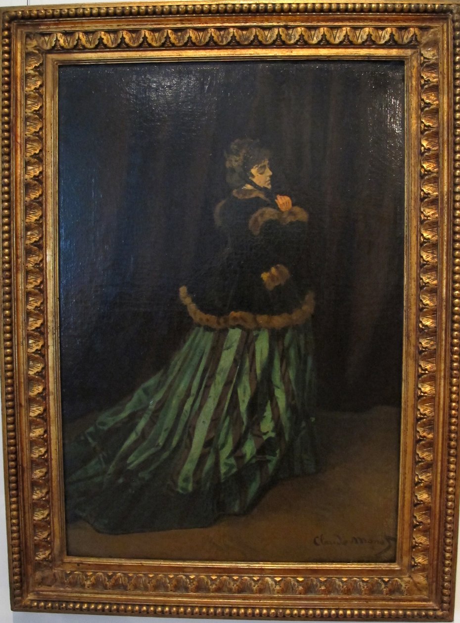 Camille in abito verde da Claude Monet
