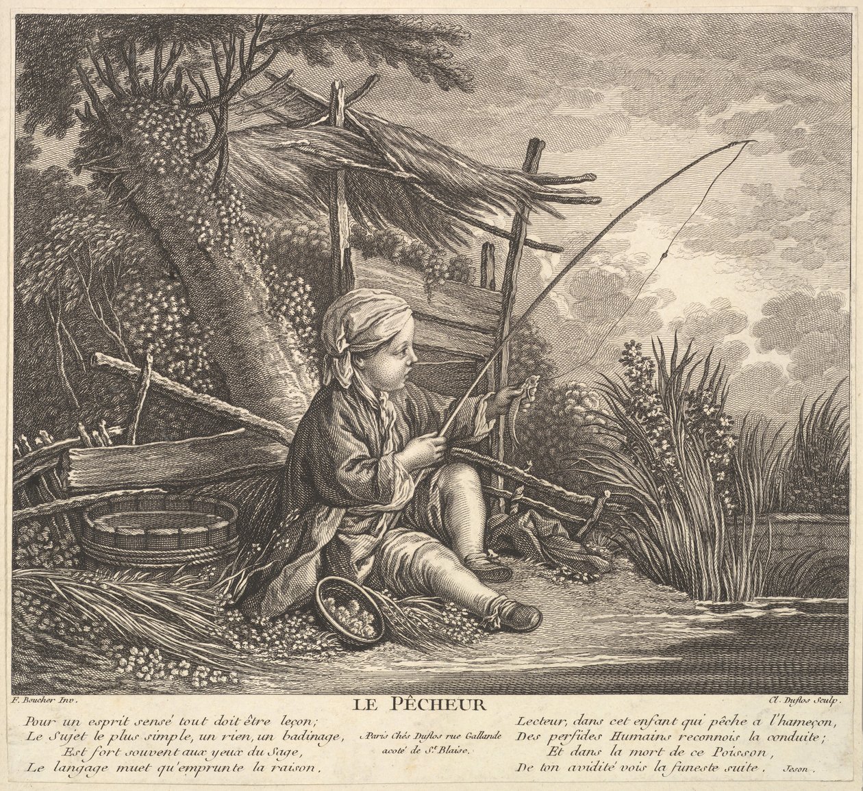 Pescatore da Claude Augustin Duflos