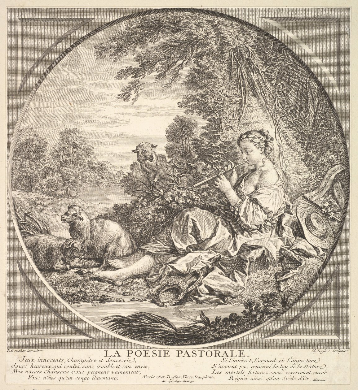 Poesia pastorale, ca. 1742 da Claude Augustin Duflos