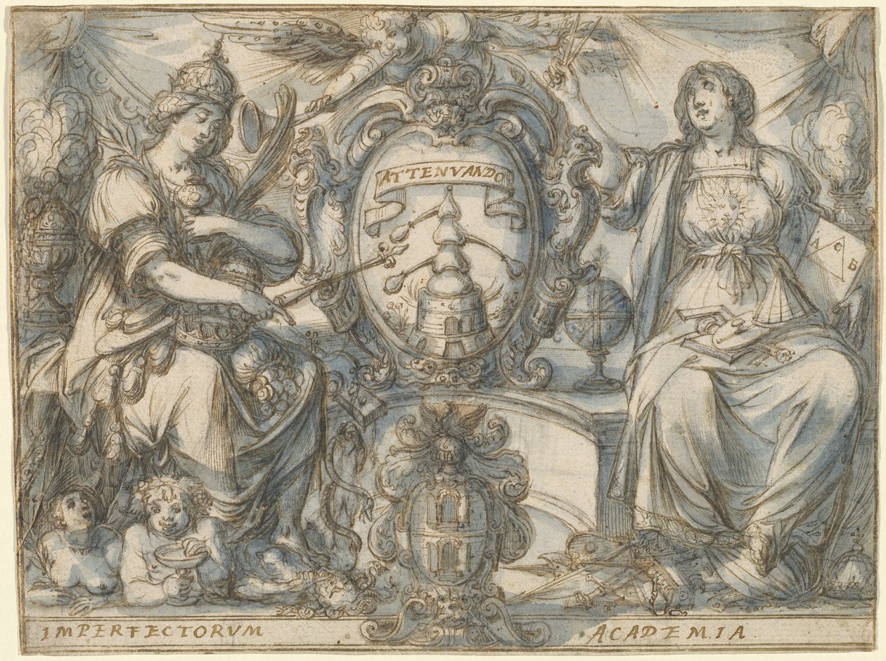 Imperfectorum Academia (Accademia degli Imperfetti) da Claude Deruet