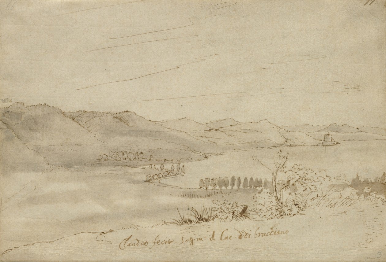 Veduta del Lago di Bracciano, c.1638-39 da Claude Lorrain