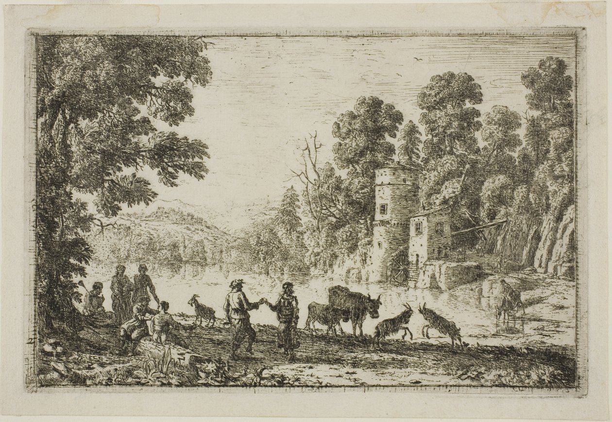 La danza sulla riva del fiume da Claude Lorrain