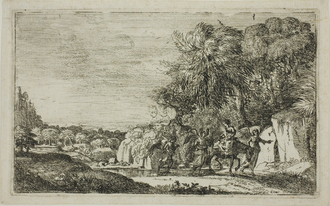 La fuga in Egitto da Claude Lorrain