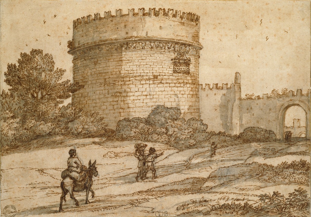 Tomba di Cecilia Metella da Claude Lorrain