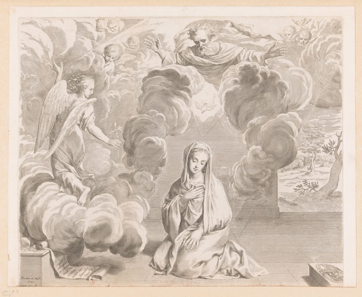 Annunciazione da Claude Mellan