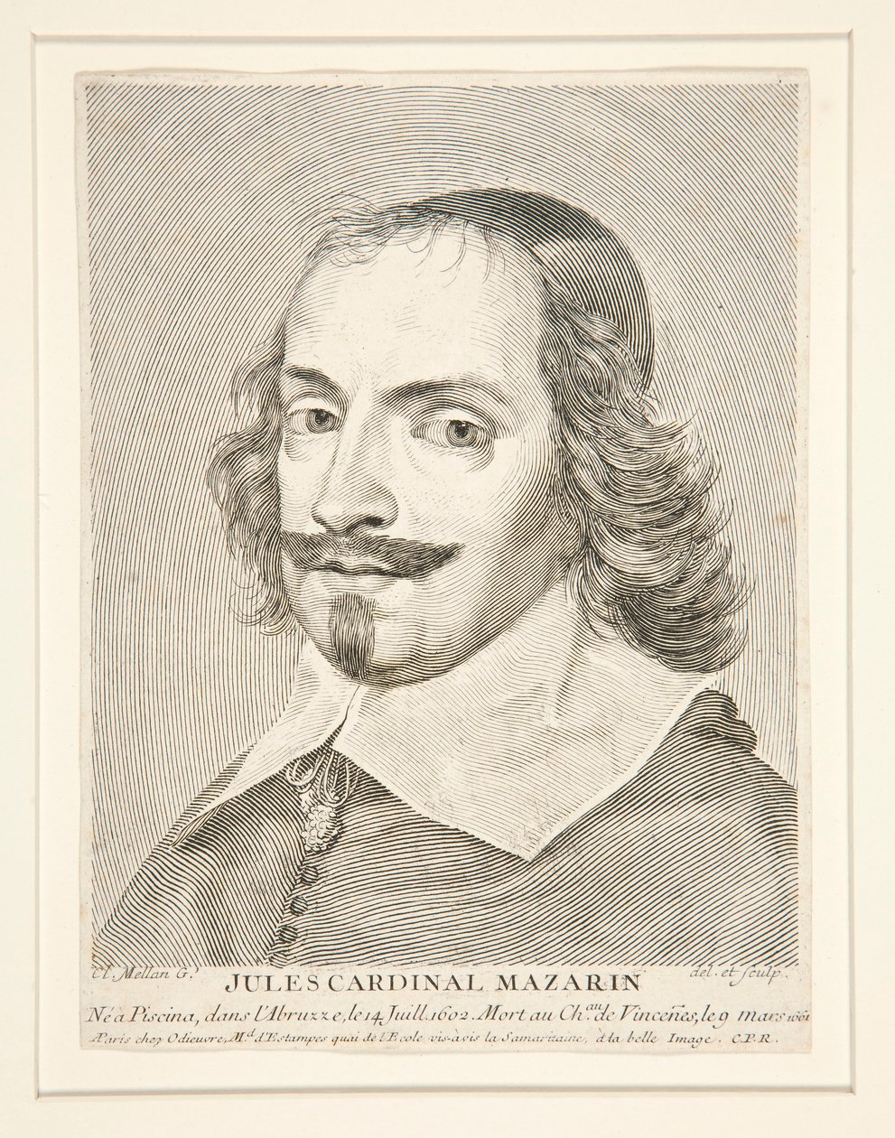 Cardinale Jules Mazarin (1602-1661) da Claude Mellan