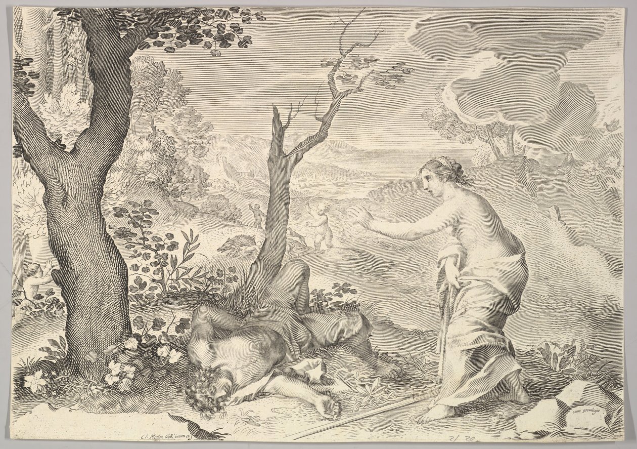Morte di Adone da Claude Mellan