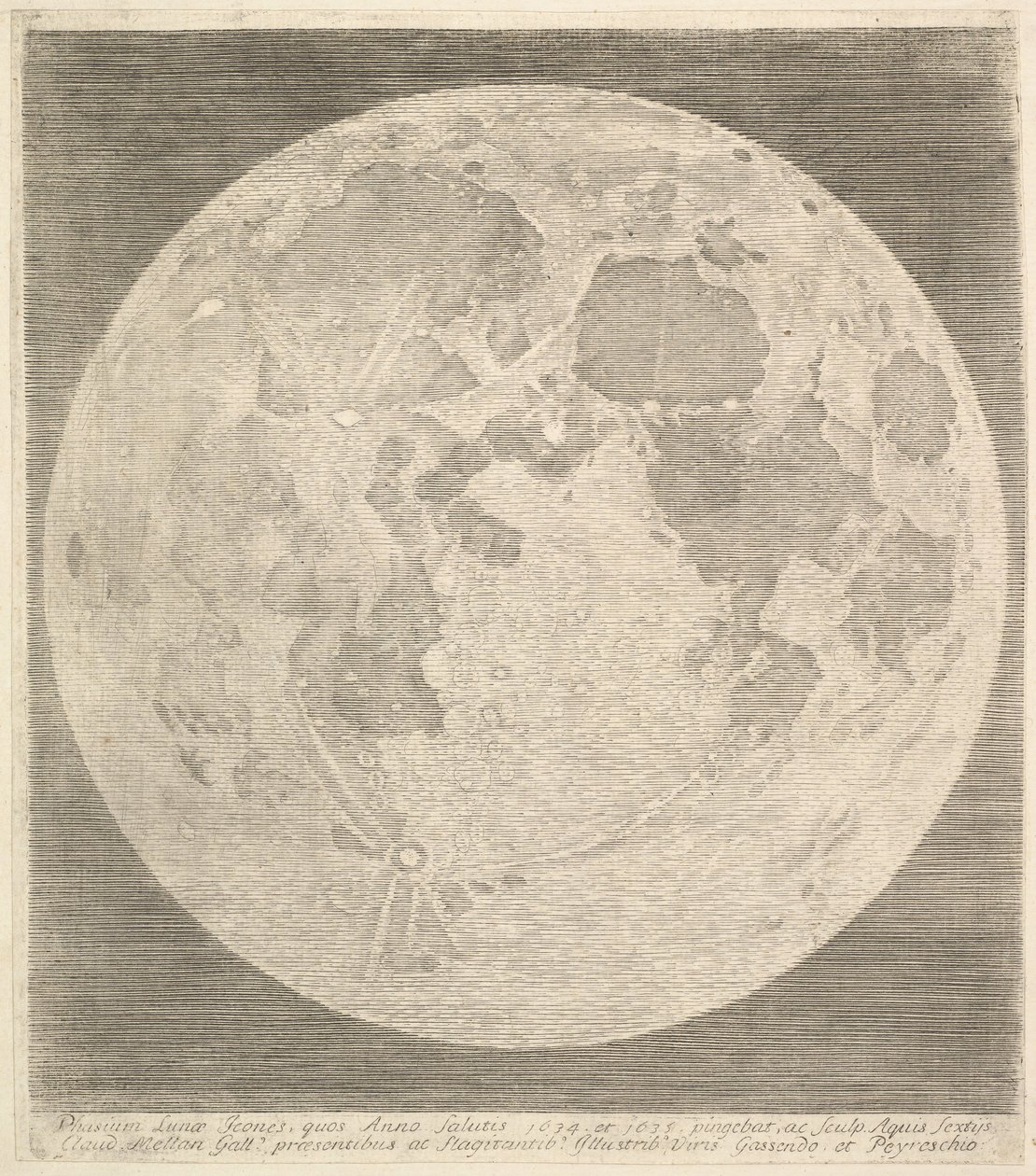 Luna piena, 1635 da Claude Mellan