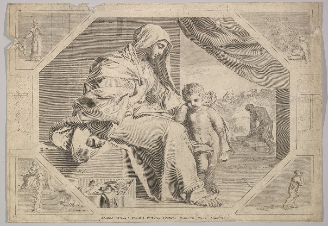 Sacra Famiglia da Claude Mellan