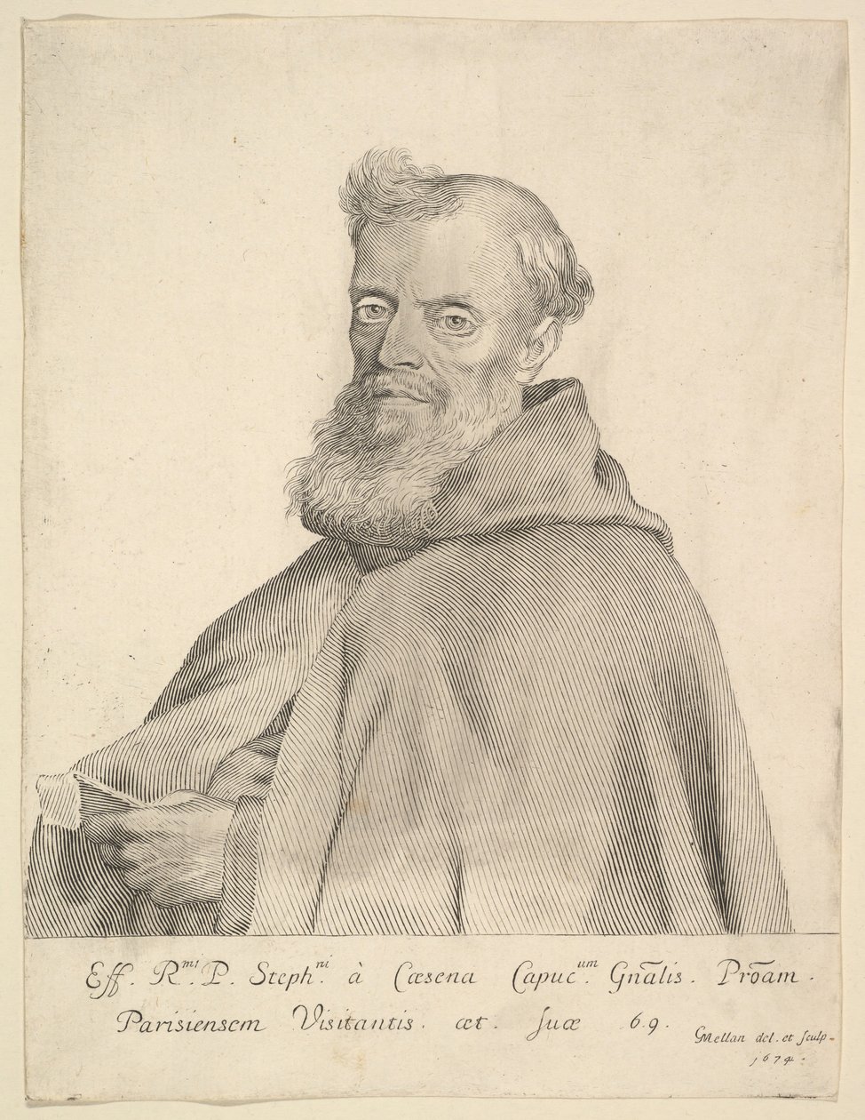 Le Père Étienne de Cesena da Claude Mellan