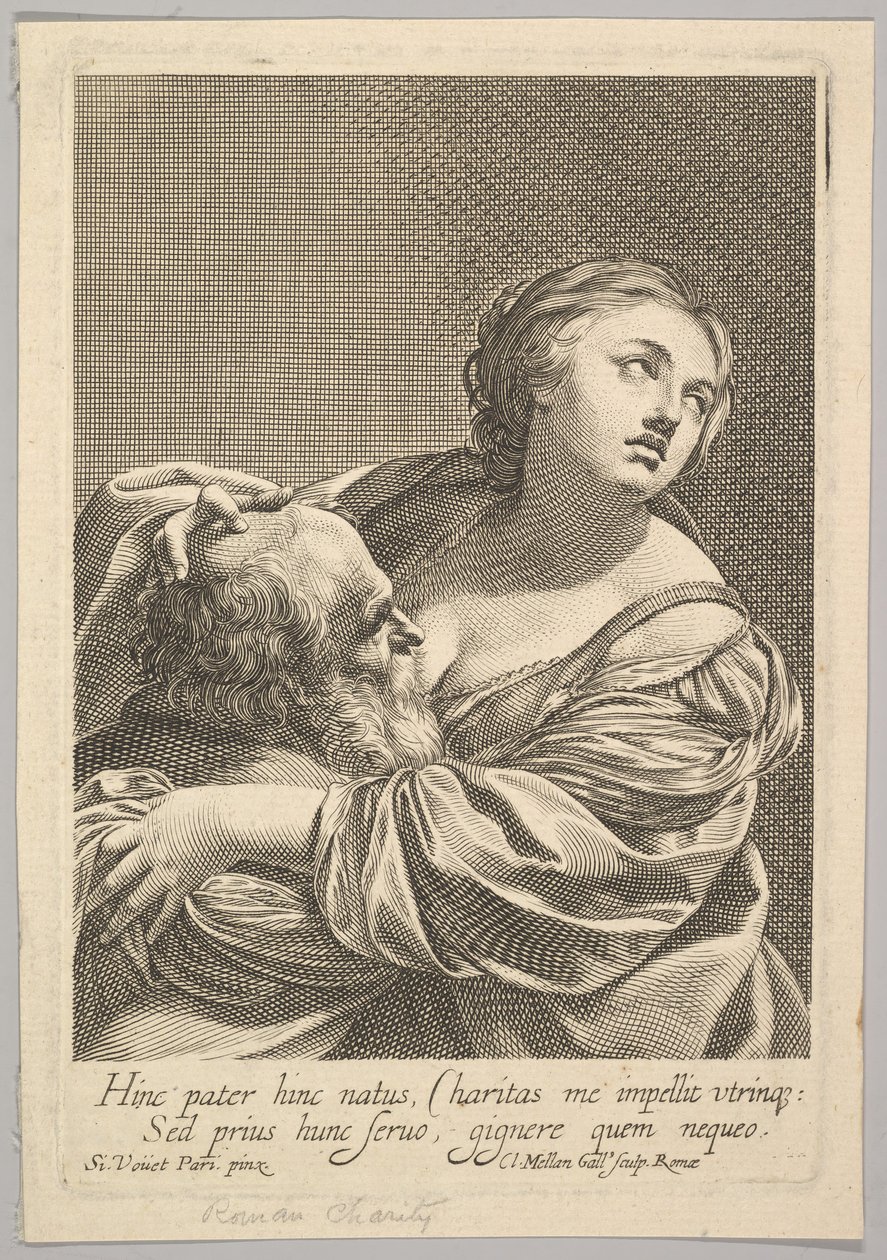 Carità romana da Claude Mellan