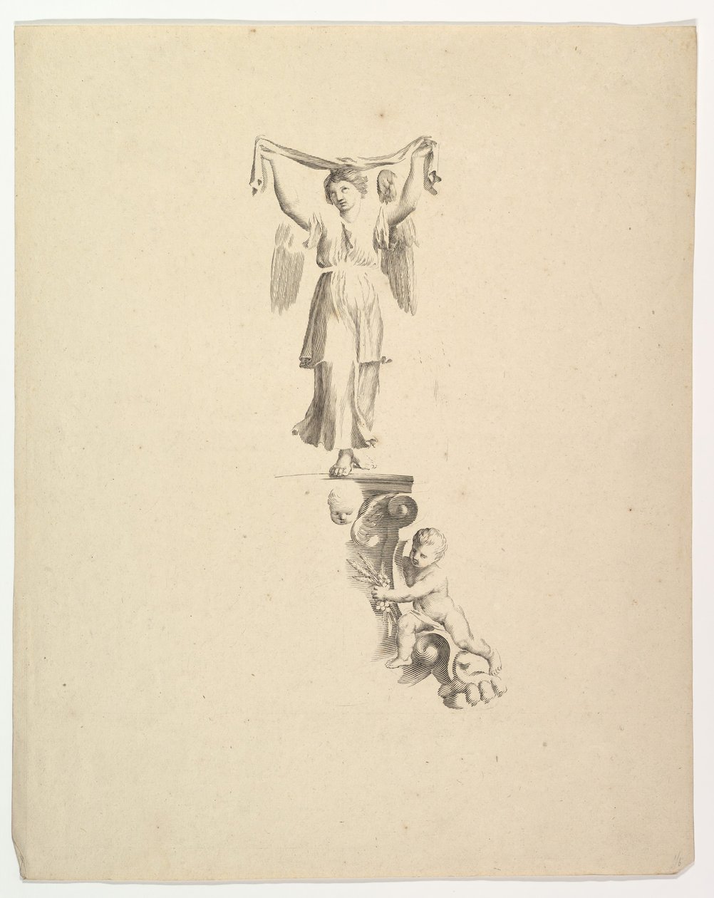 Statua di un angelo da Claude Mellan