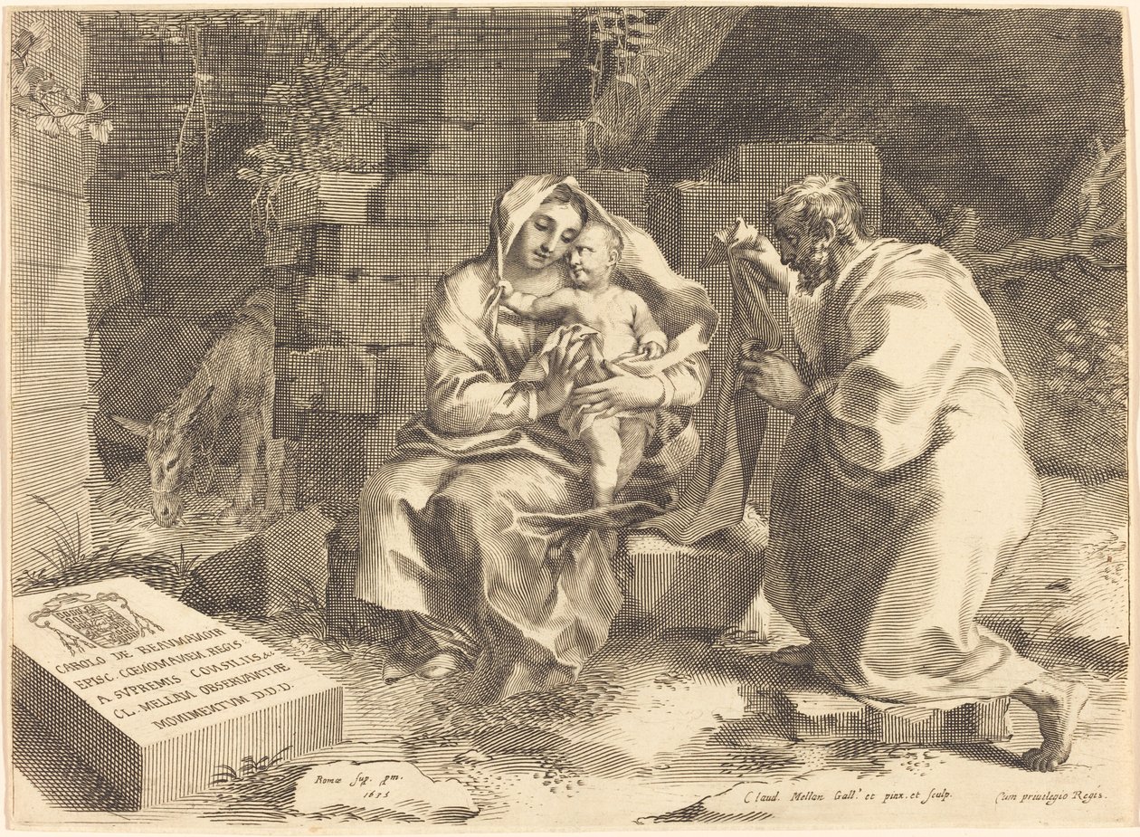 La Sacra Famiglia da Claude Mellan