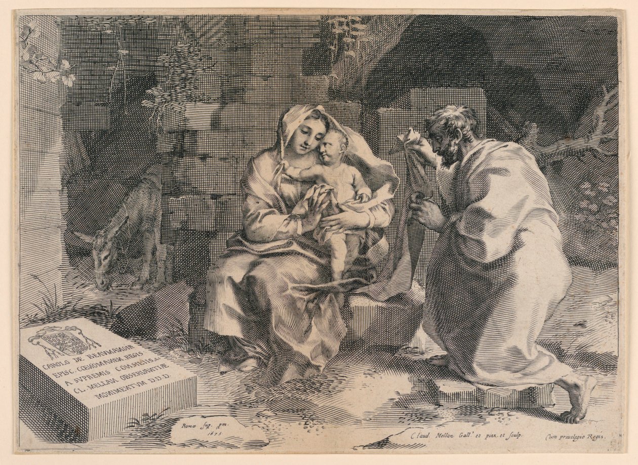 La Sacra Famiglia da Claude Mellan