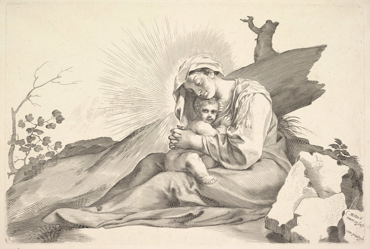 Vergine e Bambino da Claude Mellan