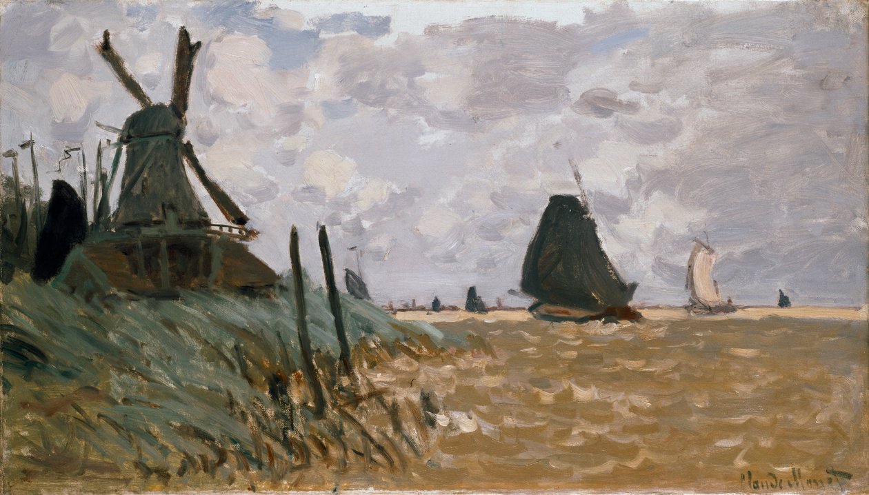 Un Mulino vicino a Zaandam, 1871 da Claude Monet