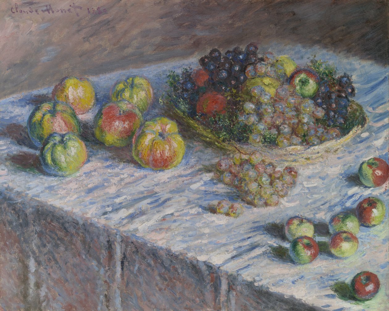 Mele e uva da Claude Monet