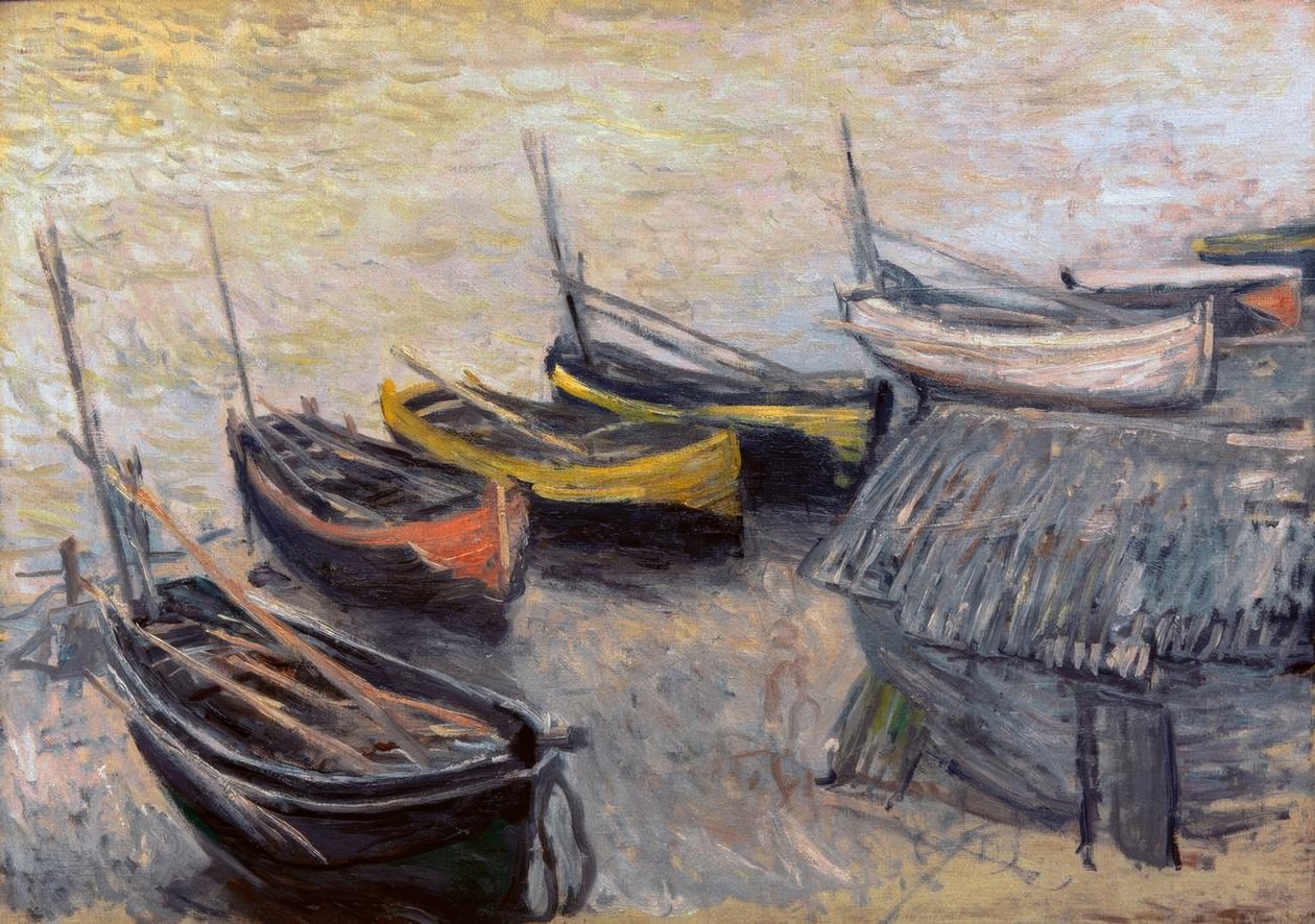 Barche sulla spiaggia da Claude Monet