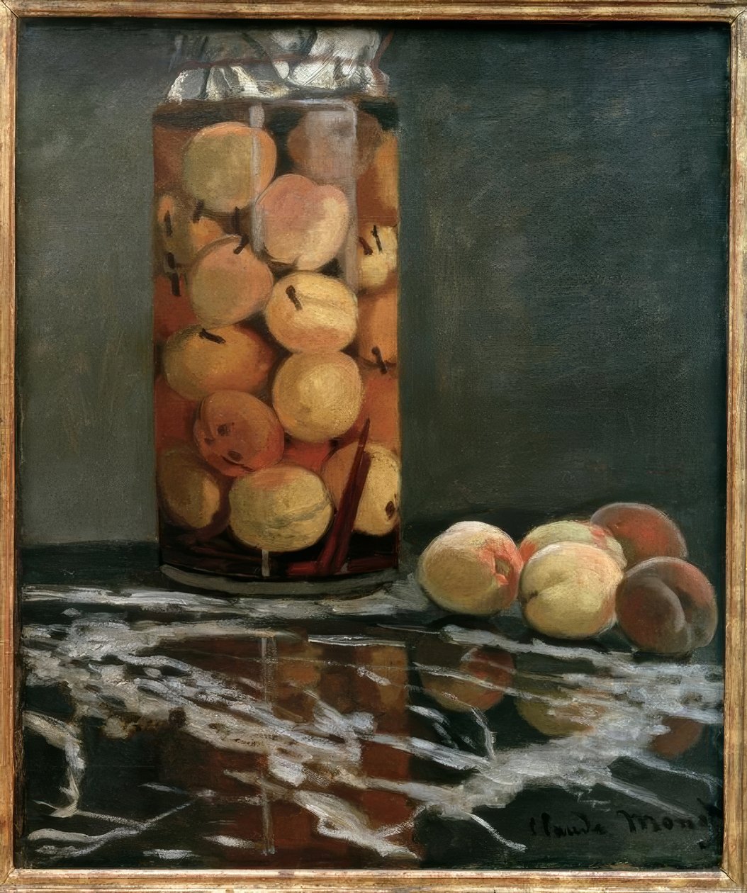 Vaso di pesche da Claude Monet