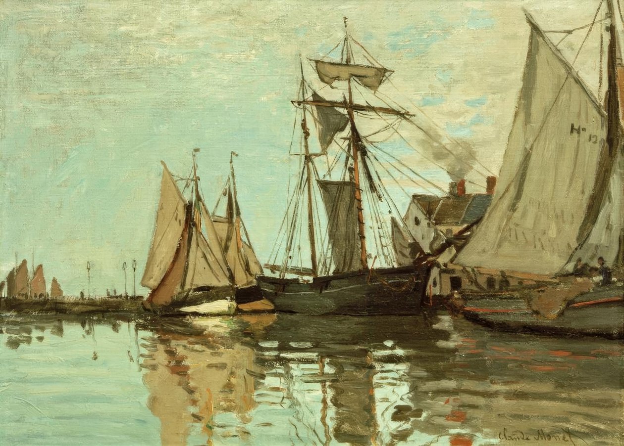 Barche nel porto di Honfleur da Claude Monet