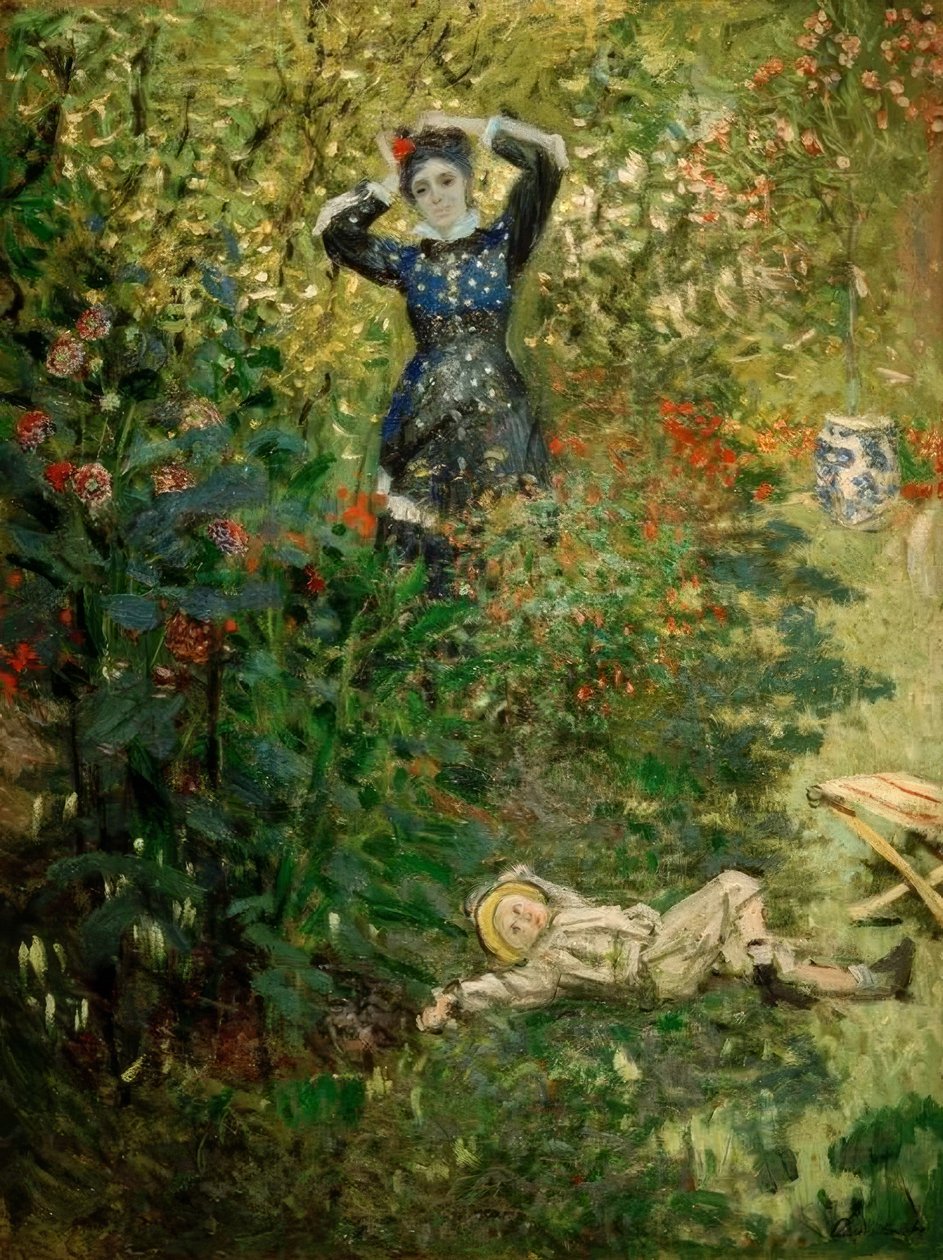 Camille e Jean nel giardino di Argenteuil da Claude Monet