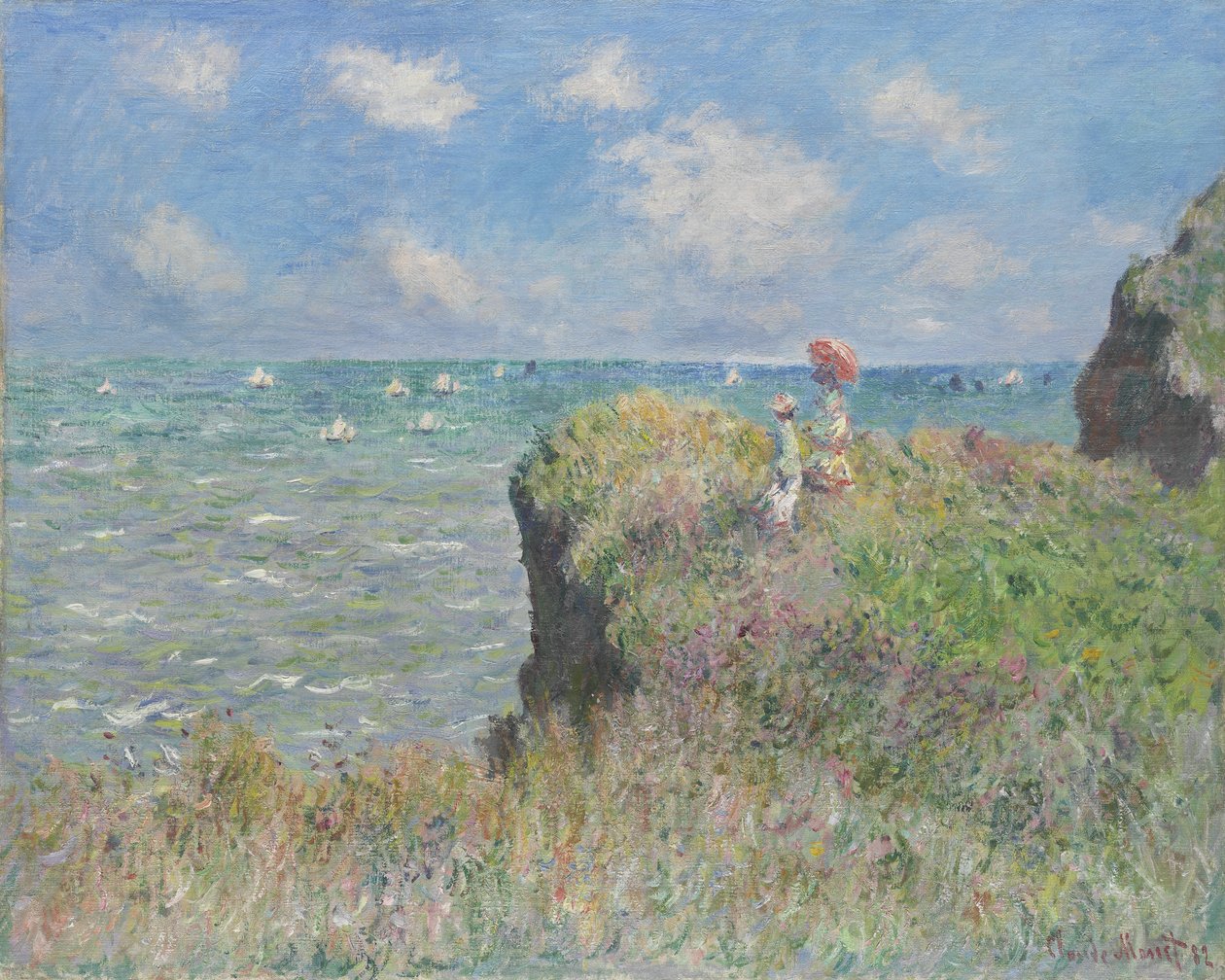 Passeggiata sulla scogliera a Pourville da Claude Monet