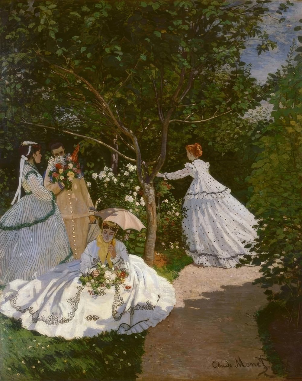 Donne in giardino da Claude Monet