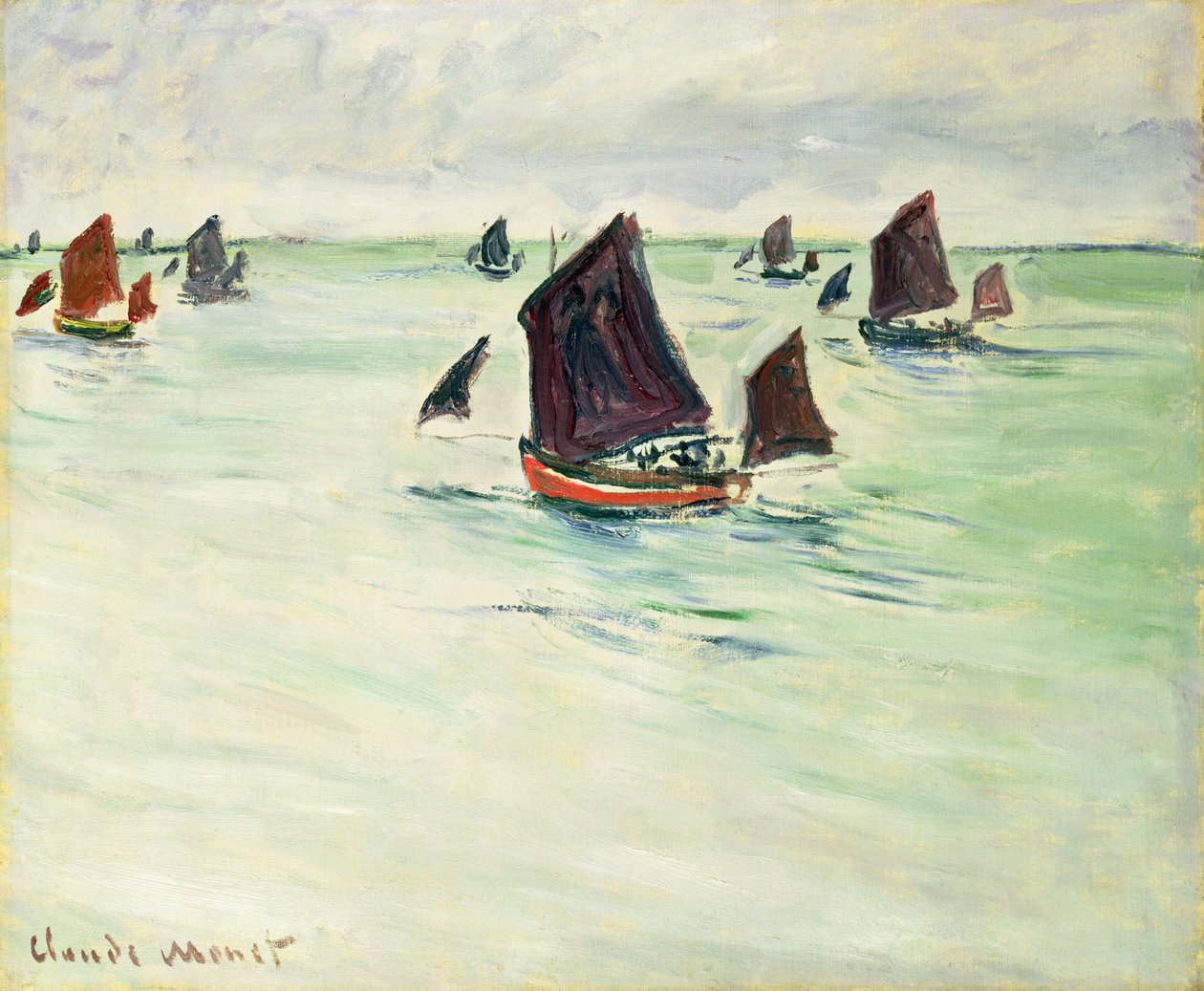 Barche da pesca a Pourville da Claude Monet