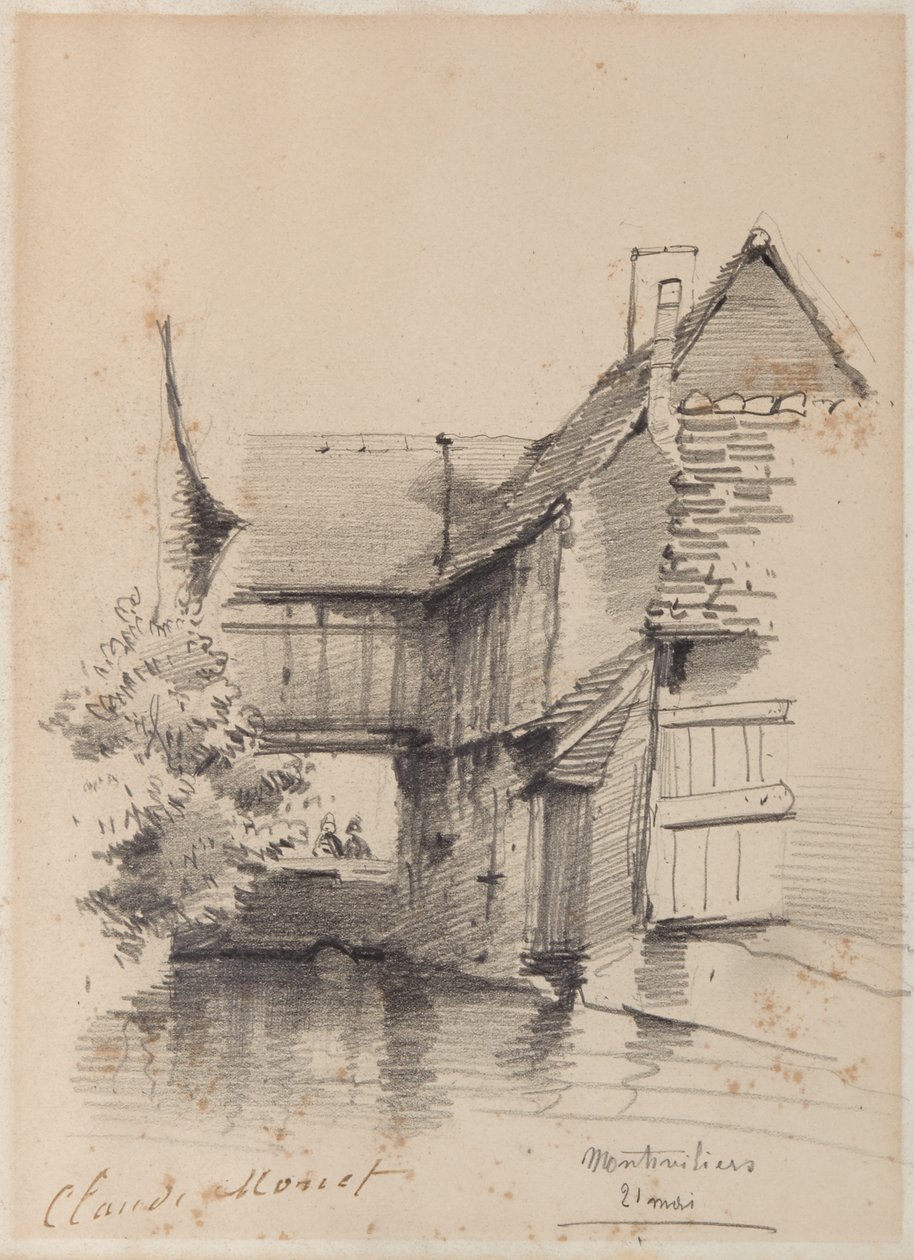 Casa sulla Lezarde a Montivilliers, 1857 da Claude Monet