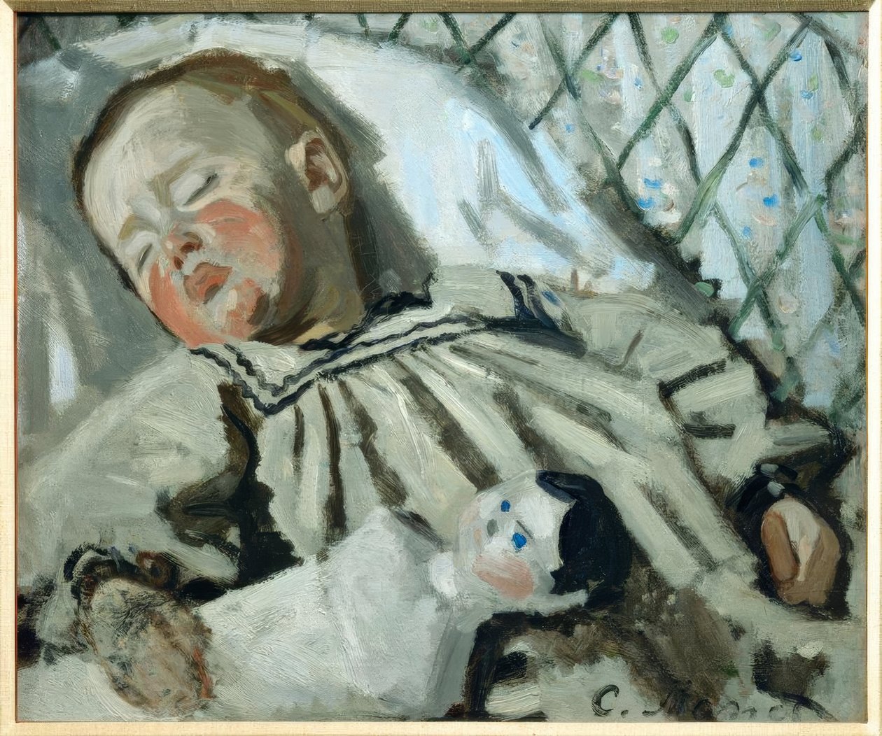 Jean Monet addormentato da Claude Monet