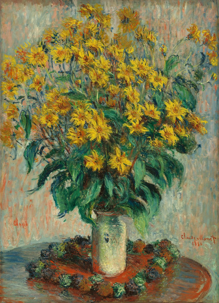 Fiori di topinambur, 1880 da Claude Monet