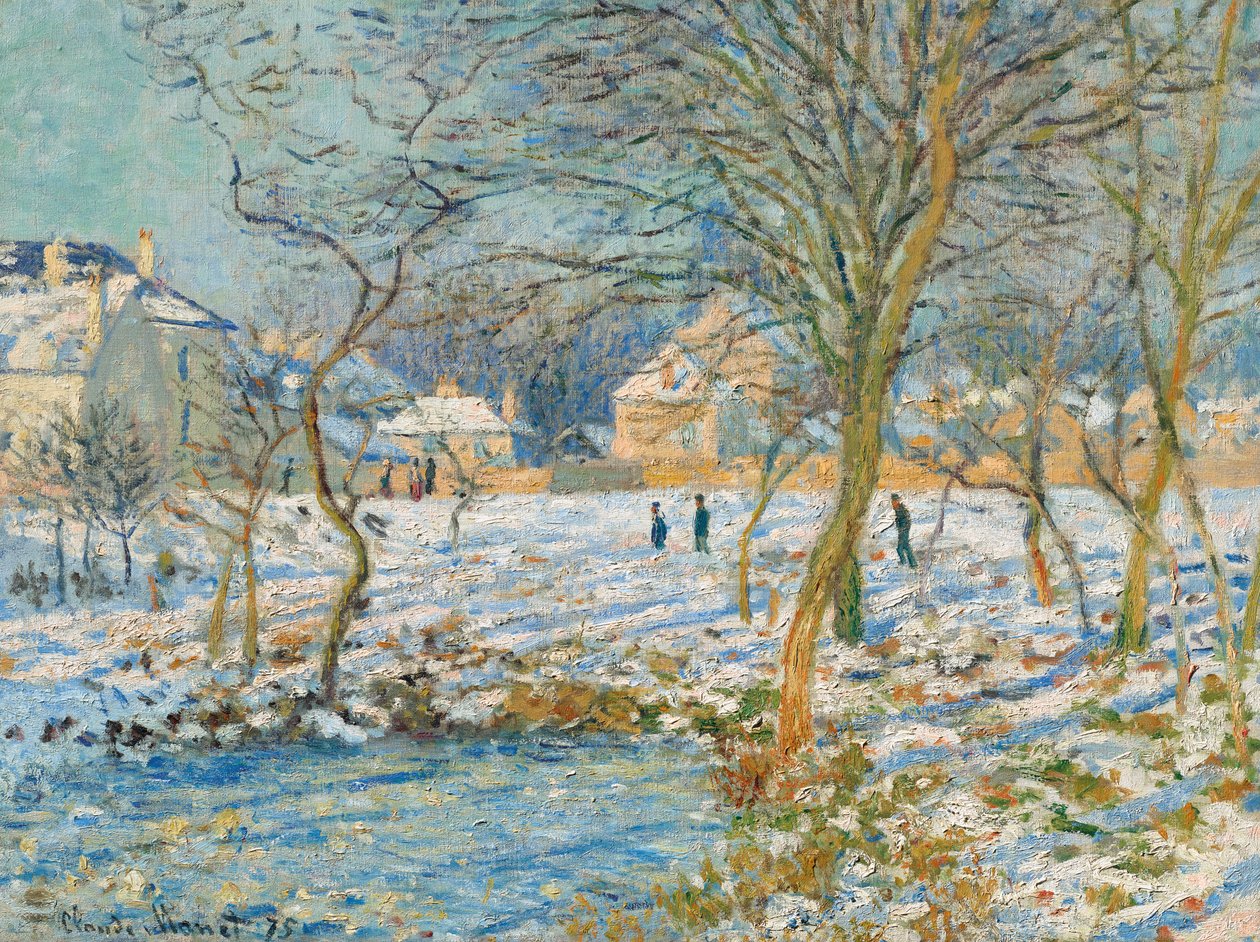 Lo stagno, effetto neve da Claude Monet