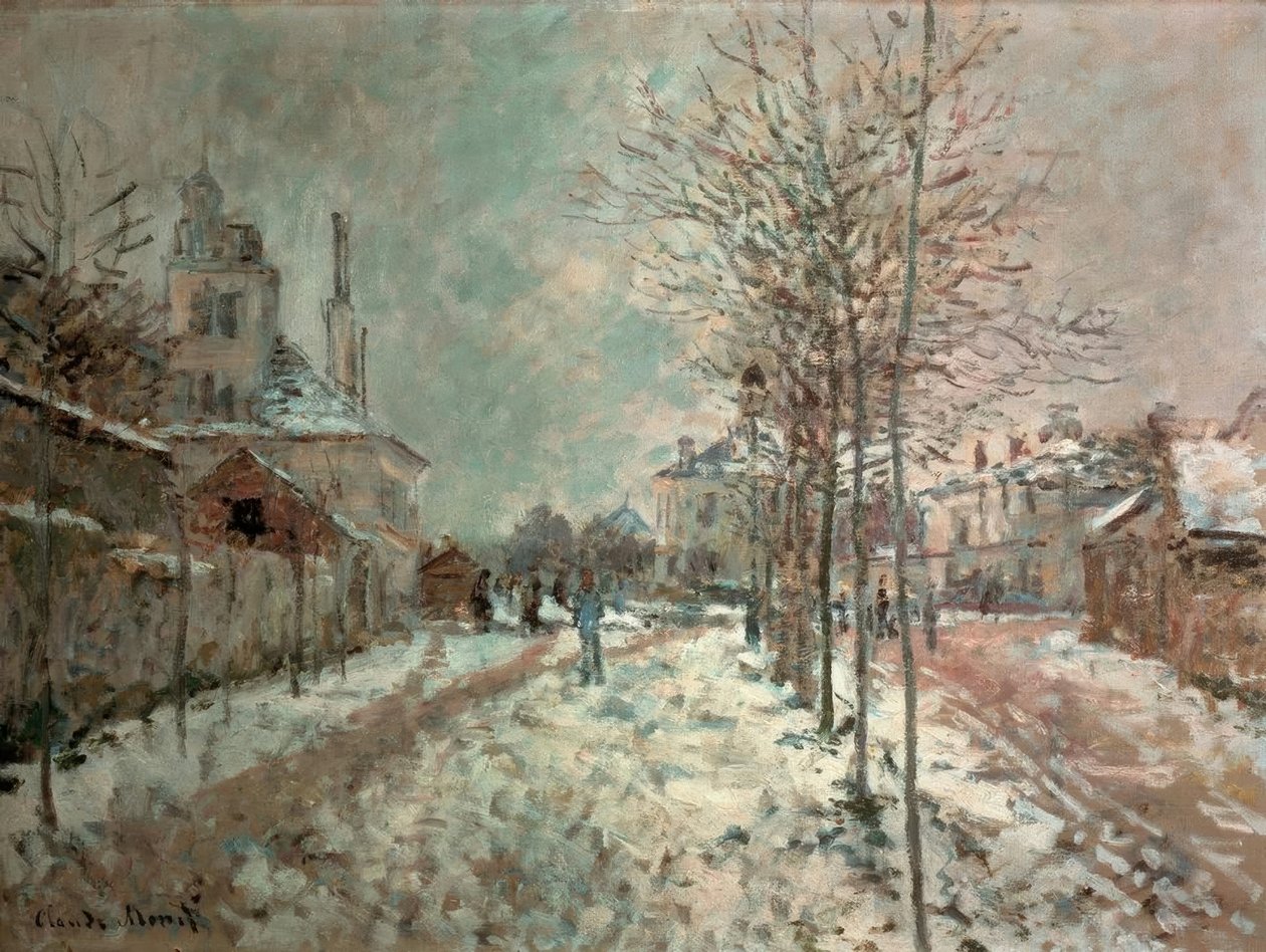 Il Boulevard de Pontoise ad Argenteuil, neve da Claude Monet