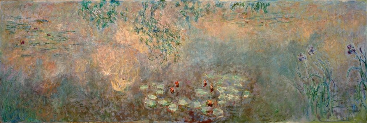 Lo stagno delle ninfee con iris da Claude Monet