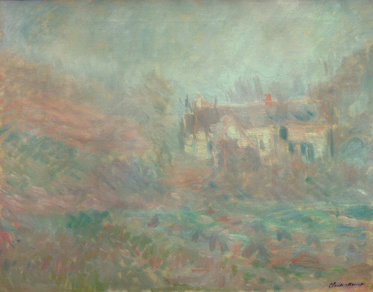 Case a Falaise, nebbia da Claude Monet