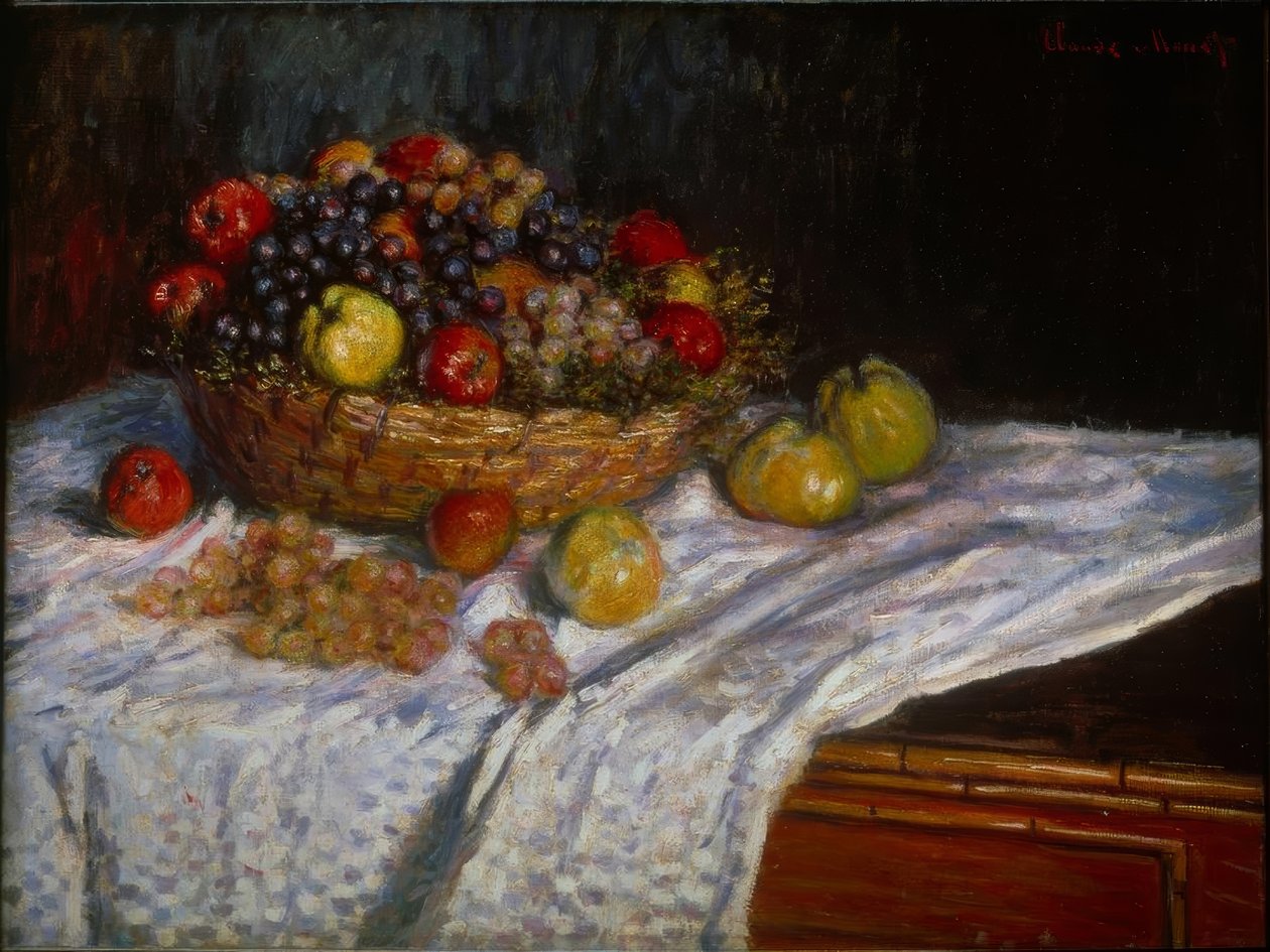 Natura morta: Uva e mele da Claude Monet