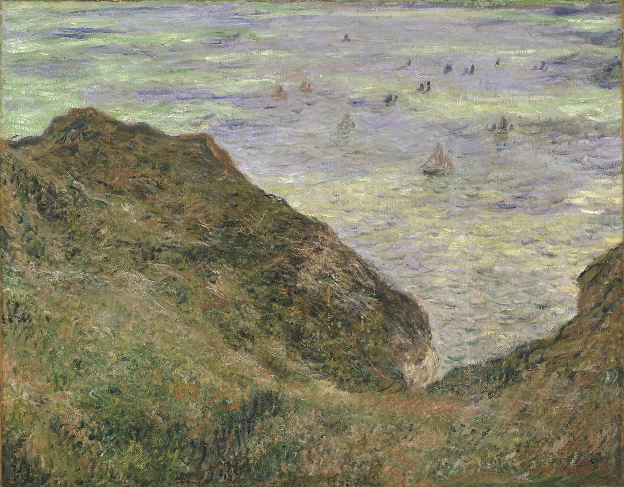 Sulla scogliera a Pourville da Claude Monet