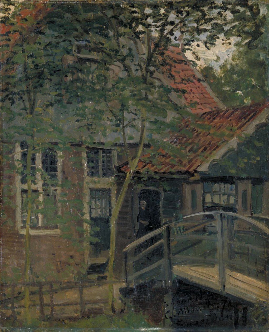 Passerella a Zaandam, 1871 da Claude Monet