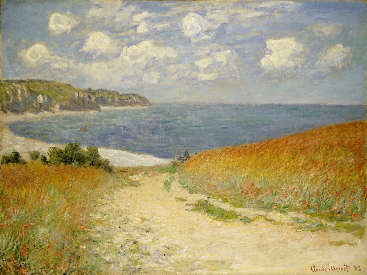 Sentiero nel grano a Pourville, 1882 da Claude Monet