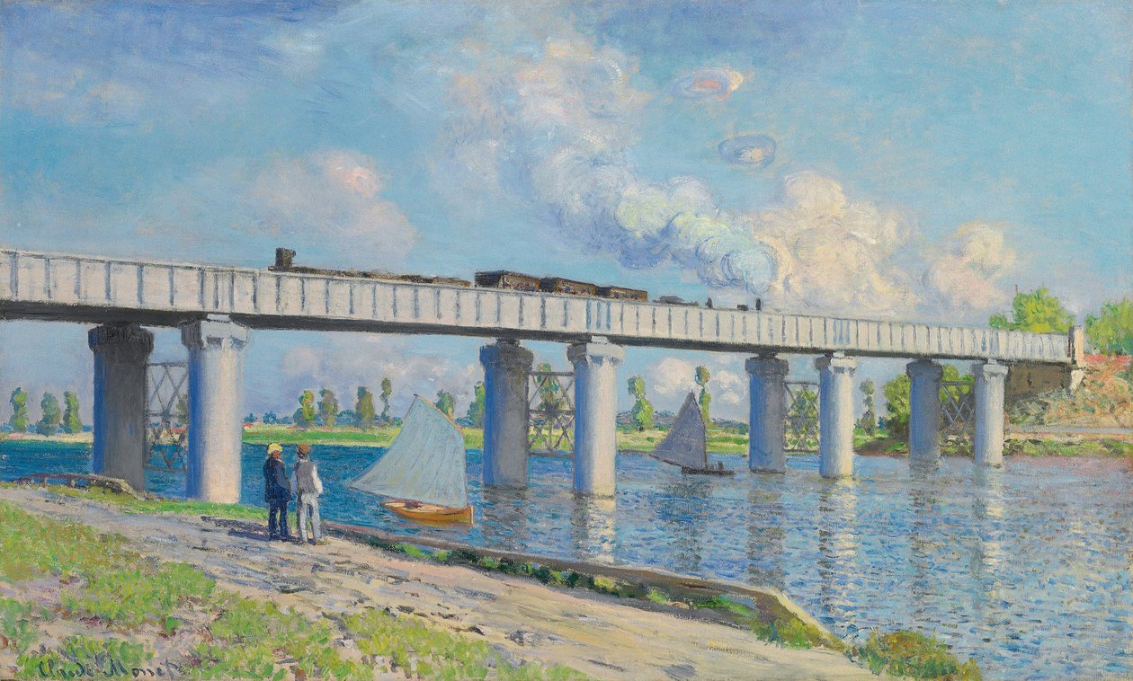 Ponte ferroviario ad Argenteuil, 1873 da Claude Monet