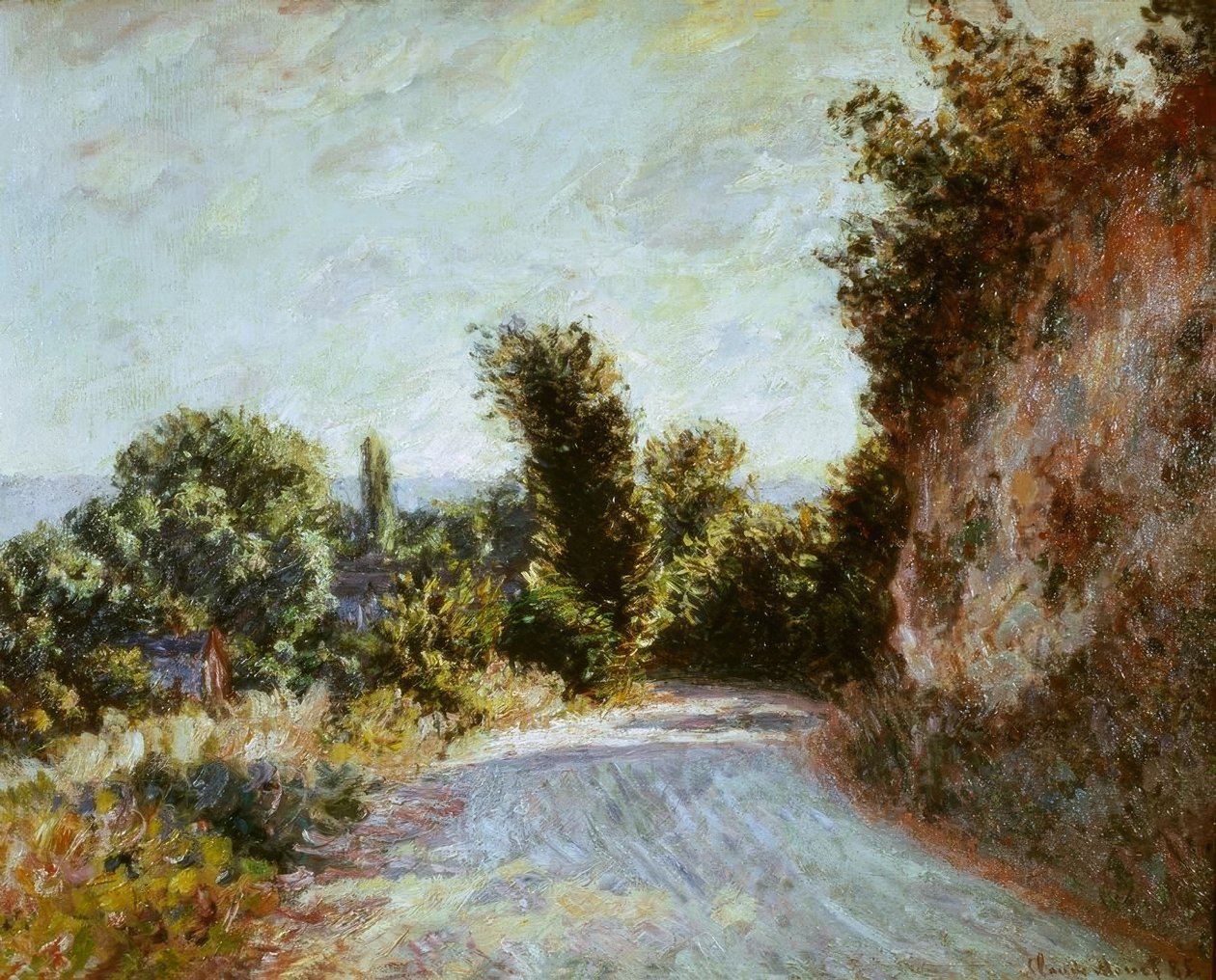 Strada vicino a Giverny da Claude Monet
