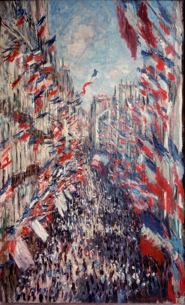 Rue Montorgueil a Parigi da Claude Monet